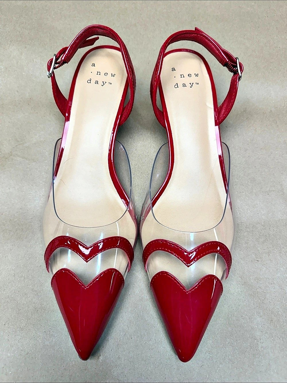 A New Day Red Pointed-Toe Heels US 8.5 Like New